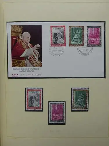 Vatikan 1963-1973 gestempelt besammelt mit Briefen im Binder #LY999