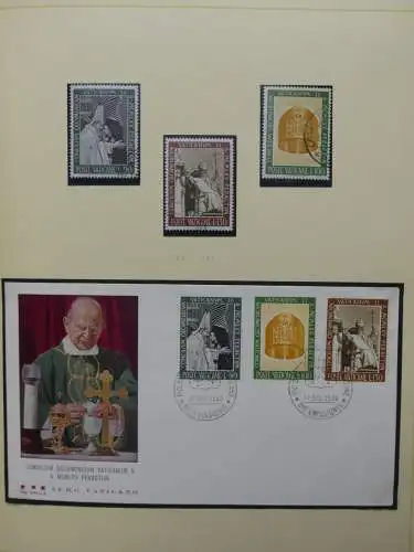 Vatikan 1963-1973 gestempelt besammelt mit Briefen im Binder #LY999