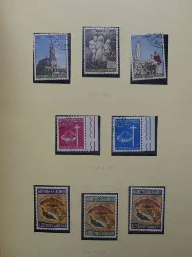 Vatikan 1963-1973 gestempelt besammelt mit Briefen im Binder #LY999
