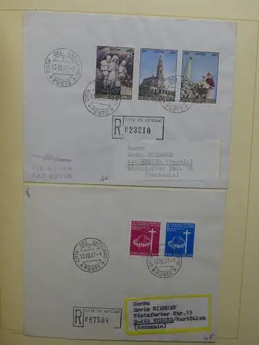 Vatikan 1963-1973 gestempelt besammelt mit Briefen im Binder #LY999