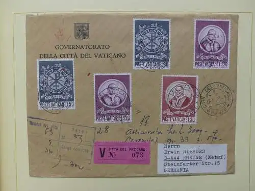Vatikan 1963-1973 gestempelt besammelt mit Briefen im Binder #LY999