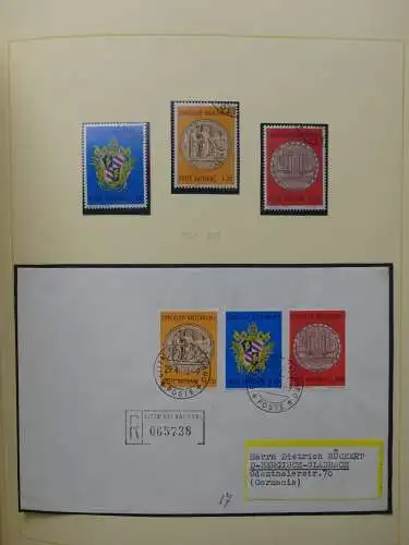 Vatikan 1963-1973 gestempelt besammelt mit Briefen im Binder #LY999