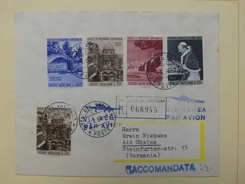 Vatikan 1963-1973 gestempelt besammelt mit Briefen im Binder #LY999
