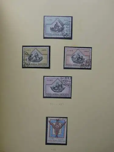 Vatikan 1963-1973 gestempelt besammelt mit Briefen im Binder #LY999