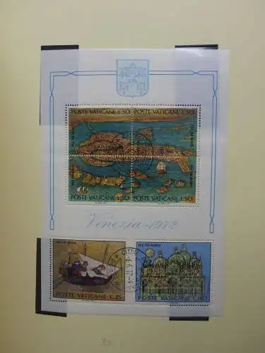 Vatikan 1963-1973 gestempelt besammelt mit Briefen im Binder #LY999