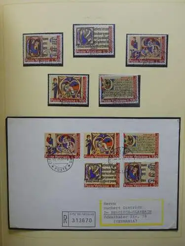 Vatikan 1963-1973 gestempelt besammelt mit Briefen im Binder #LY999
