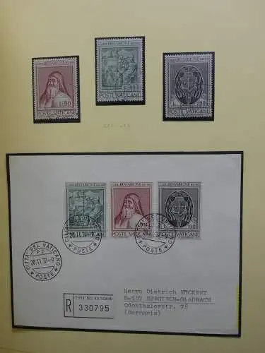 Vatikan 1963-1973 gestempelt besammelt mit Briefen im Binder #LY999