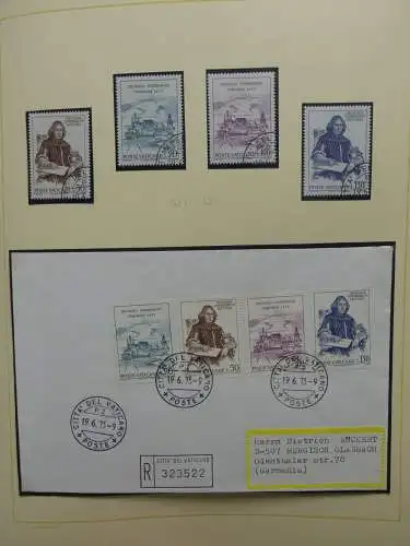 Vatikan 1963-1973 gestempelt besammelt mit Briefen im Binder #LY999