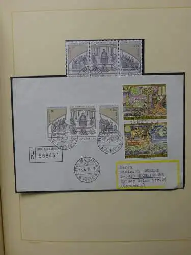 Vatikan 1963-1973 gestempelt besammelt mit Briefen im Binder #LY999