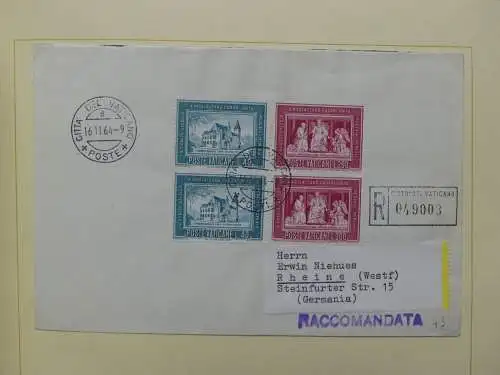 Vatikan 1963-1973 gestempelt besammelt mit Briefen im Binder #LY999