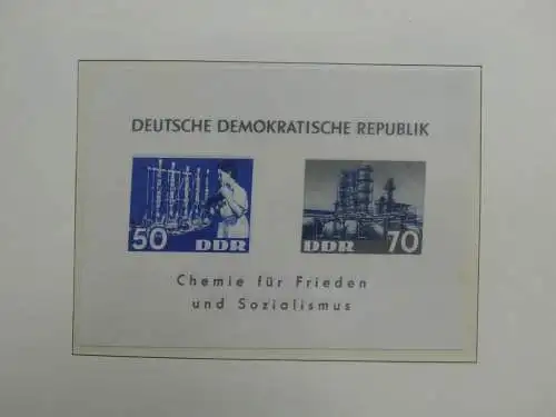 DDR anfangs mit Falz später postfrisch im Leuchtturm Vordruck #LY987