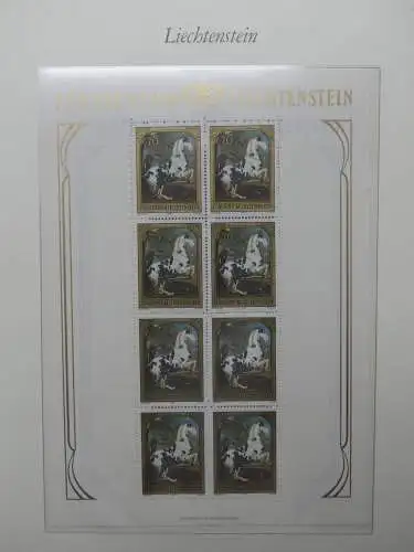 Liechtenstein große postfrisch Sammlung Kleinbögen im Borek Vordruck #LY974