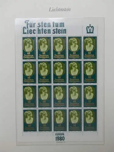 Liechtenstein große postfrisch Sammlung Kleinbögen im Borek Vordruck #LY974