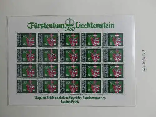 Liechtenstein große postfrisch Sammlung Kleinbögen im Borek Vordruck #LY974