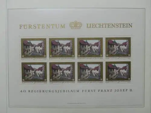 Liechtenstein große postfrisch Sammlung Kleinbögen im Borek Vordruck #LY974