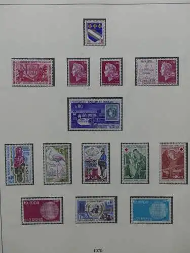Frankreich ab 1960-1973 postfrisch besammelt im Lindner Vordruck #LZ006
