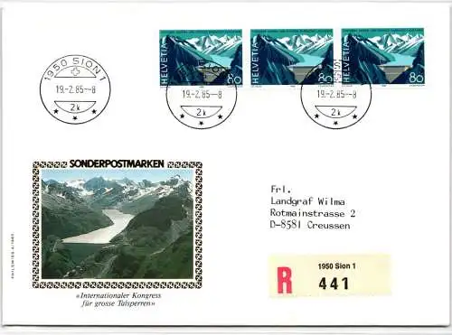 Schweiz 1293 als Ersttagsbrief als Mehrfachfrankatur #NO523