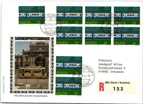 Schweiz 1232 als Ersttagsbrief als Mehrfachfrankatur #NO609