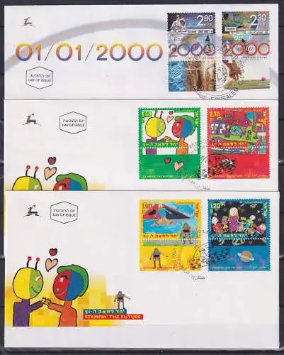 Israel FDC Lot aus Jahrgang 2000 als Ersttagsbrief #NO428