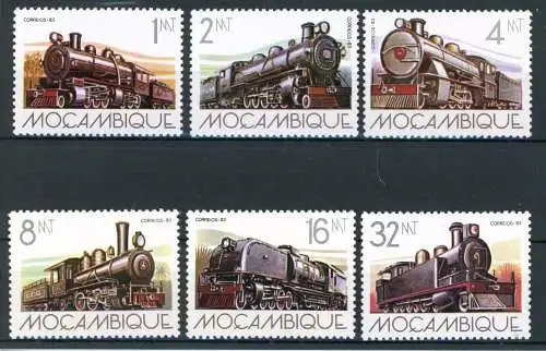 Mocambique 936 - 941 postfrisch Eisenbahn #IV480