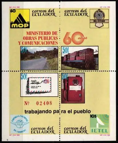 Ecuador Block 138 postfrisch #KP947