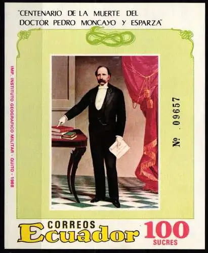 Ecuador Block 128 postfrisch #KP944