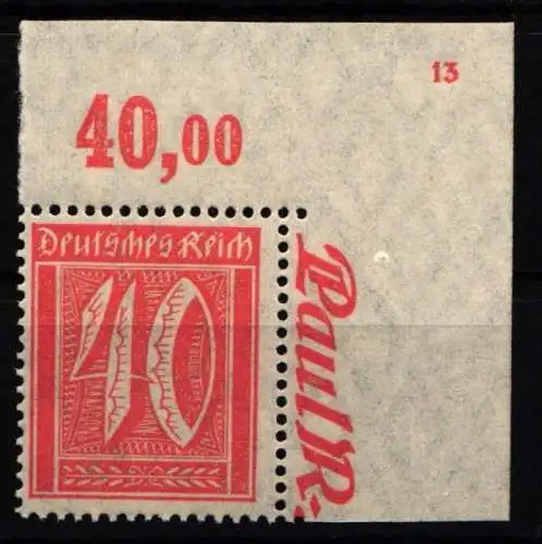 Deutsches Reich 163 Pln postfrisch Plattennummer 13 #NJ622
