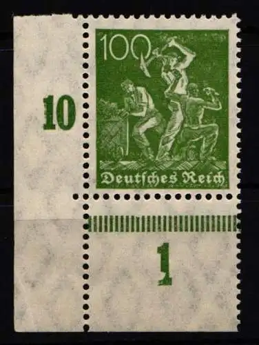 Deutsches Reich 167 postfrisch vom Eckrand #NJ628