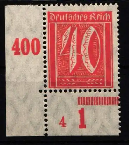 Deutsches Reich 163 Pln postfrisch Plattennummer 4 #NJ623