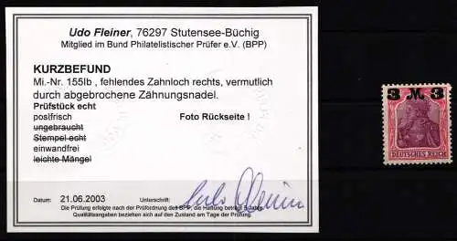 Deutsches Reich 155 I b postfrisch Kurzbefund Fleiner BPP #NJ695