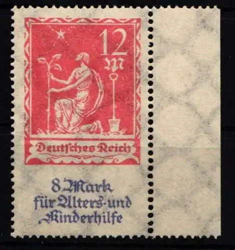 Deutsches Reich 234 I postfrisch M mit Spaten, Seitenrand angetrennt #NJ866