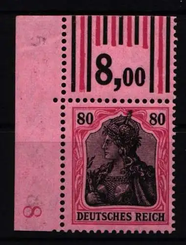 Deutsches Reich 93 II b W OR postfrisch W OR 1`4`1/2`3`2, Typenprüfung #NJ856