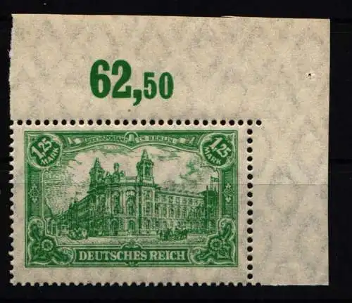 Deutsches Reich 113 P OR postfrisch vom Eckrand #NJ910