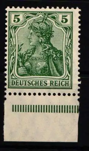 Deutsches Reich 85 I b postfrisch Unterrand, doppelt geprüft Jäschke BPP #NJ928