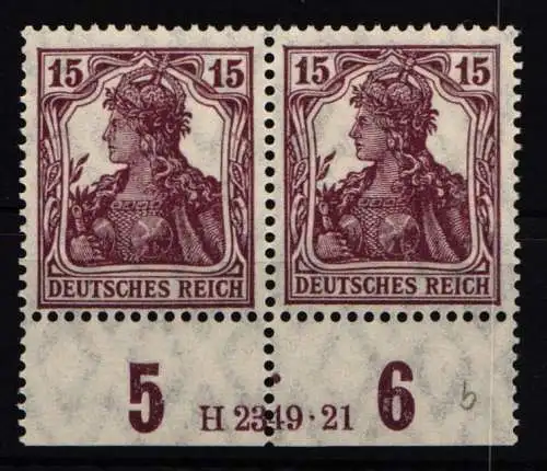 Deutsches Reich 142 b HAN postfrisch H 2349.21, signiert MZ #NL056