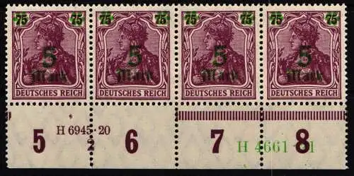 Deutsches Reich 156 I HAN, PL postfrisch H 4661.21, Ur-Han H 6945.20, PL2 #NL010