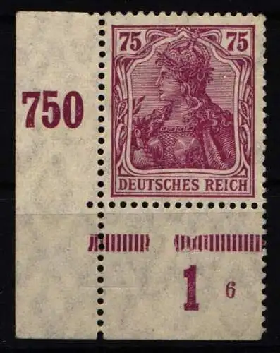 Deutsches Reich 148 PN postfrisch Platennummer 6 #NL155