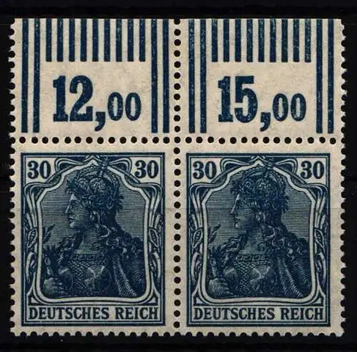 Deutsches Reich 144 W OR postfrisch W OR 2`9`2 im Paar #NL141