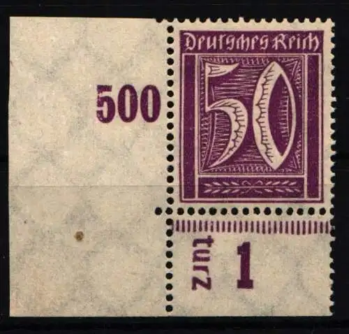 Deutsches Reich 183 DZ postfrisch Druckerzeichen turz #NL185