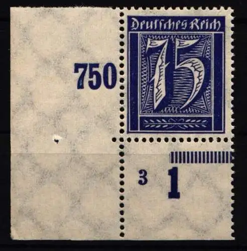 Deutsches Reich 185 PN postfrisch Plattennummer 3 #NL195