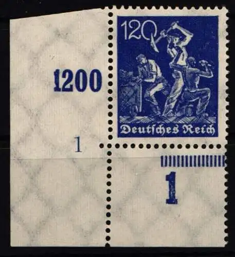 Deutsches Reich 188 PN postfrisch Plattennummer 1 #NL205