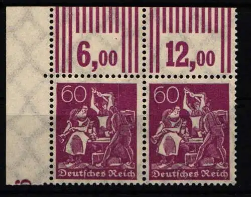 Deutsches Reich 184 W OR postfrisch W OR 3`7`3 und 2`9`2 #NL193
