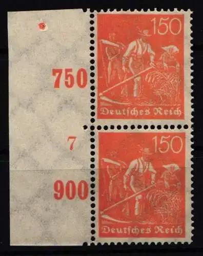Deutsches Reich 189 PN postfrisch Plattennummer 7 #NL209