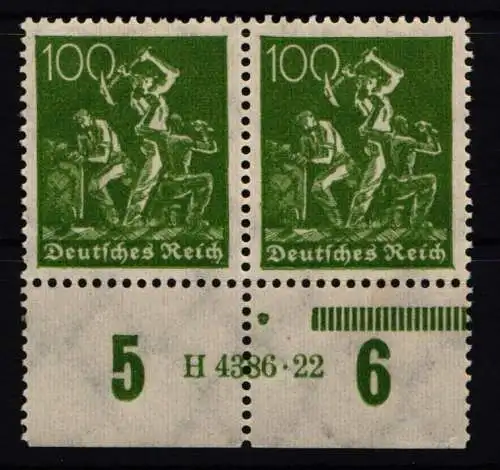 Deutsches Reich 187 HAN postfrisch H 4386.22 #NL251