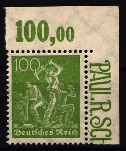 Deutsches Reich 187 c P OR postfrisch geprüft Infla Berlin #NL203