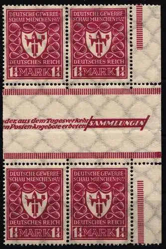 Deutsches Reich 199 d ZS postfrisch geprüft Infla Berlin #NL292