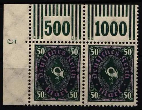 Deutsches Reich 209 W OR postfrisch 1`4`1/3`7`3 und 1`4`1/2`9`2 #NL335