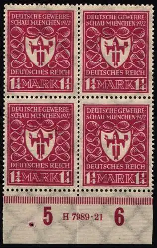 Deutsches Reich 199 a HAN postfrisch H 7989.21, Typenprüfung #NL286