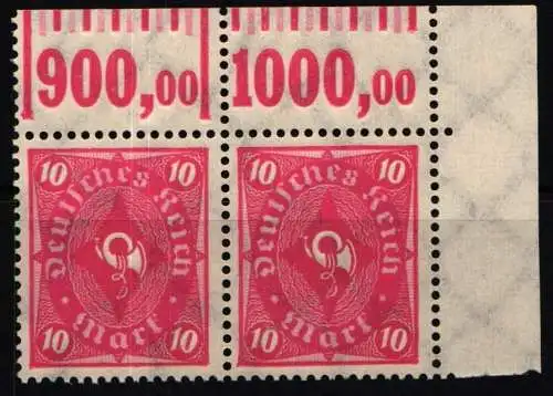 Deutsches Reich 206 W OR postfrisch Paar 0`6`0/0`7`0, 1`5`1 #NL303