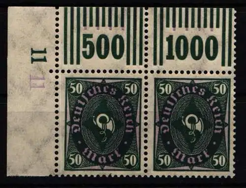 Deutsches Reich 209 W OR postfrisch 0`6`0/2`9`2 und 0`6`0/ 3`7`3 im Paar #NL328